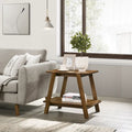 Table d'appoint étagère en bois du milieu du siècle