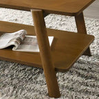 Table d'appoint étagère en bois du milieu du siècle