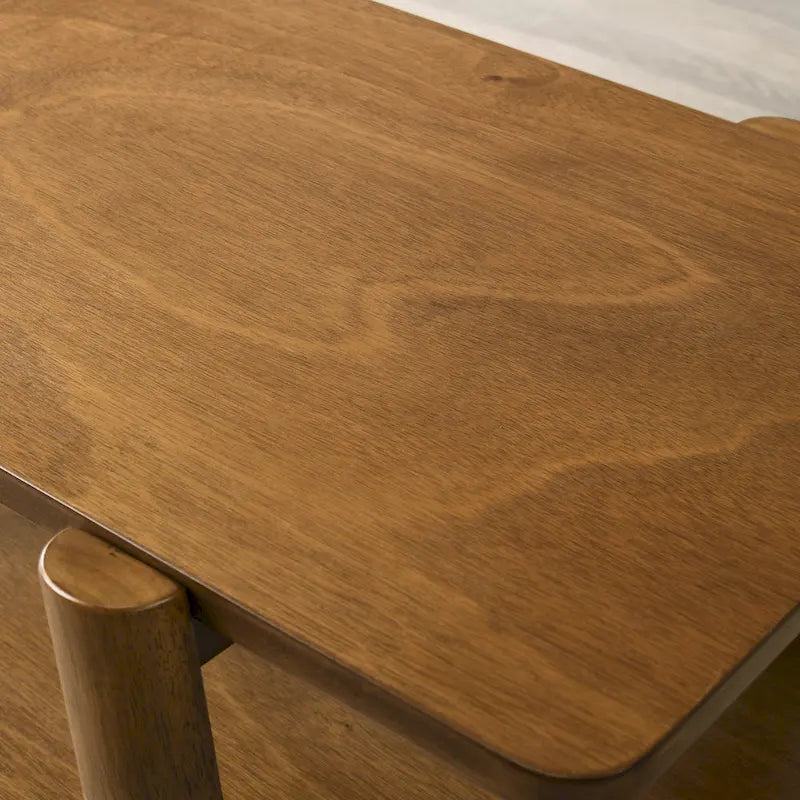 Table d'appoint étagère en bois du milieu du siècle