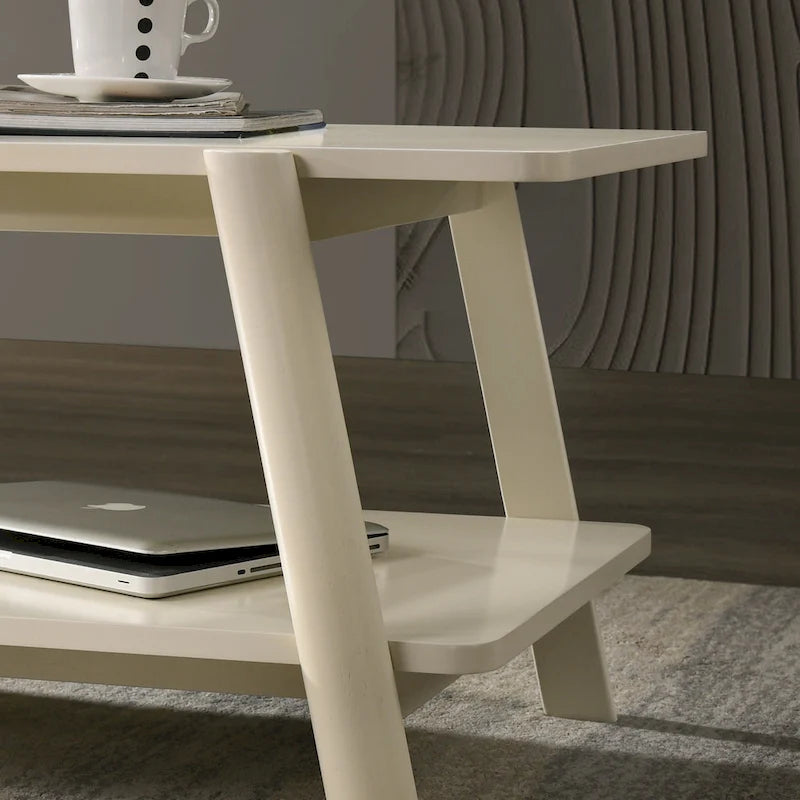 Table d'appoint étagère en bois du milieu du siècle