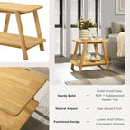 Table d'appoint étagère en bois du milieu du siècle
