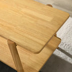 Table d'appoint étagère en bois du milieu du siècle