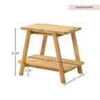 Table d'appoint étagère en bois du milieu du siècle