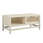 Table basse en bois moderne avec étagère inférieure | Table de salon | Design de rangement