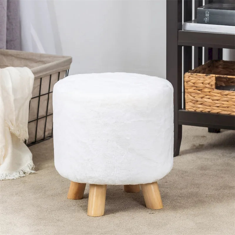 Pouf rond rembourré | Repose-pieds | Siège rembourré | Plusieurs couleurs | Salon