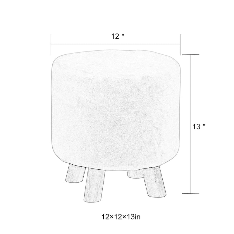 Pouf rond rembourré | Repose-pieds | Siège rembourré | Plusieurs couleurs | Salon