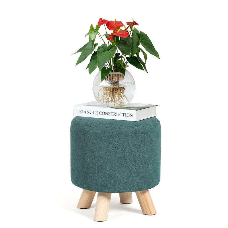 Pouf rond rembourré | Repose-pieds | Siège rembourré | Plusieurs couleurs | Salon