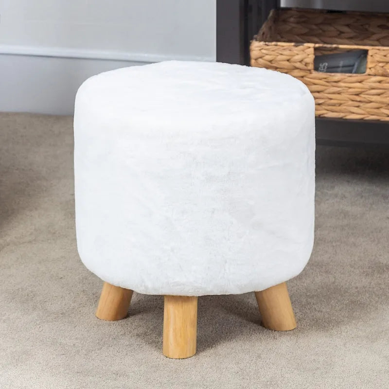 Pouf rond rembourré | Repose-pieds | Siège rembourré | Plusieurs couleurs | Salon