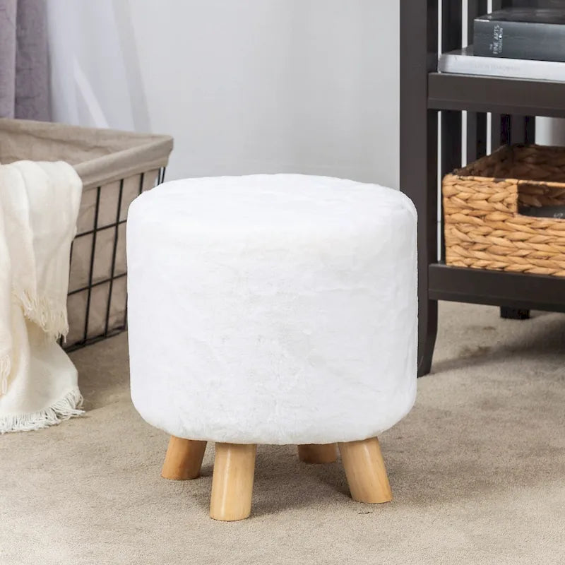Pouf rond rembourré | Repose-pieds | Siège rembourré | Plusieurs couleurs | Salon