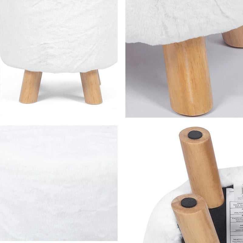 Pouf rond rembourré | Repose-pieds | Siège rembourré | Plusieurs couleurs | Salon
