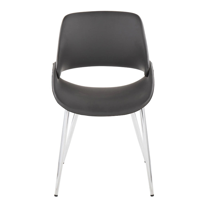 Chaise de salle à manger avec pieds effilés en métal