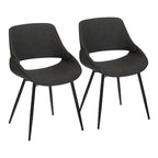 Chaise de salle à manger avec pieds effilés en métal