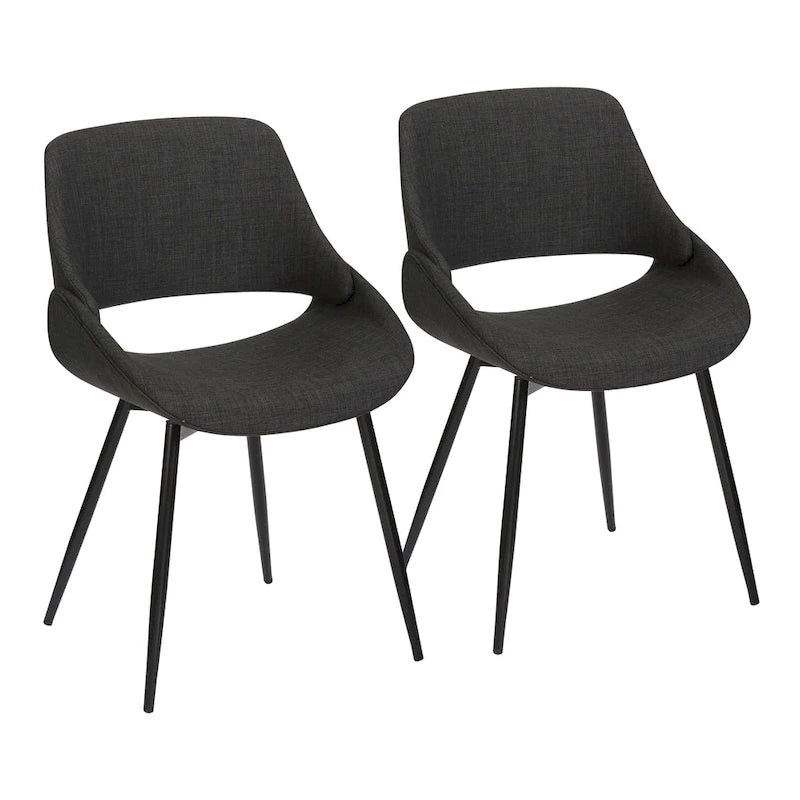 Chaise de salle à manger avec pieds effilés en métal