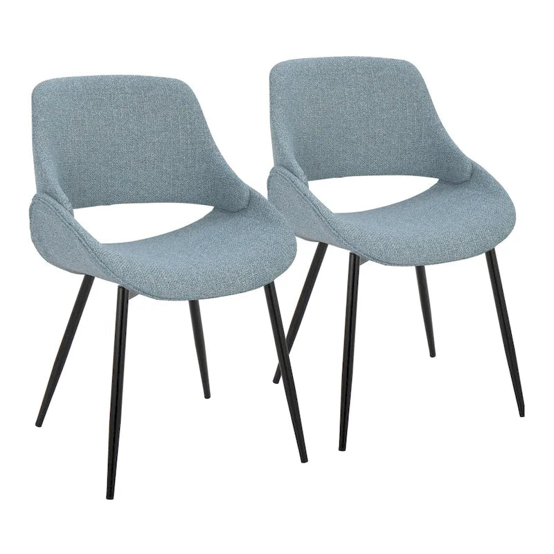 Chaise de salle à manger avec pieds effilés en métal