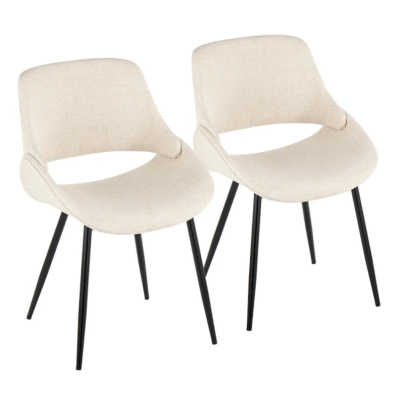 Chaise de salle à manger avec pieds effilés en métal
