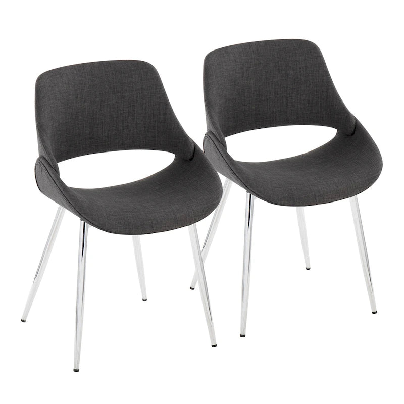 Chaise de salle à manger avec pieds effilés en métal