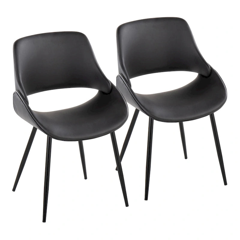 Chaise de salle à manger avec pieds effilés en métal