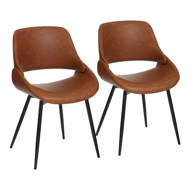 Chaise de salle à manger avec pieds effilés en métal