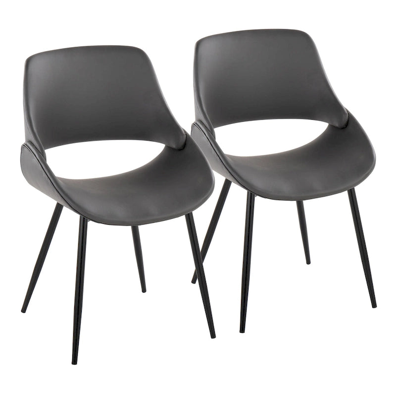 Chaise de salle à manger avec pieds effilés en métal