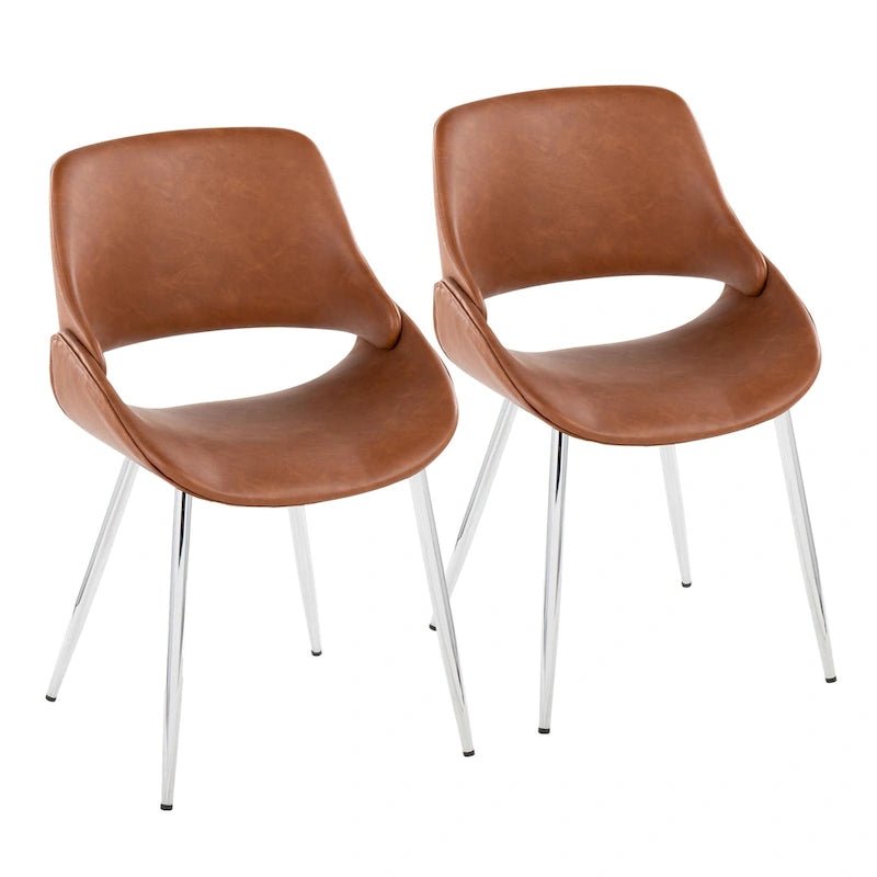 Chaise de salle à manger avec pieds effilés en métal