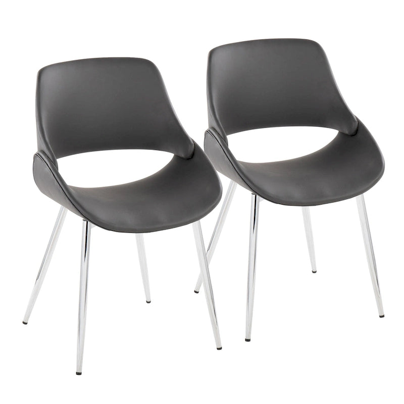 Chaise de salle à manger avec pieds effilés en métal