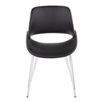 Chaise de salle à manger avec pieds effilés en métal