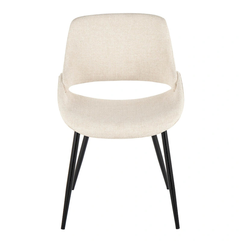 Chaise de salle à manger avec pieds effilés en métal
