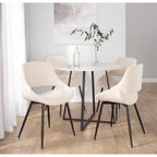 Chaise de salle à manger avec pieds effilés en métal