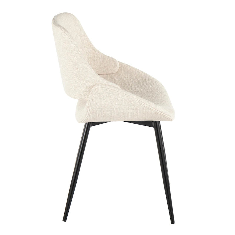 Chaise de salle à manger avec pieds effilés en métal
