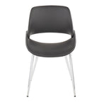 Chaise de salle à manger avec pieds effilés en métal