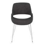 Chaise de salle à manger avec pieds effilés en métal