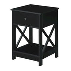 Table d'appoint style Oxford avec 1 tiroir et étagère ouverte | Plusieurs finitions | Table d'appoint compacte