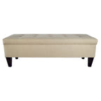Banc de rangement ottoman capitonné Brooke