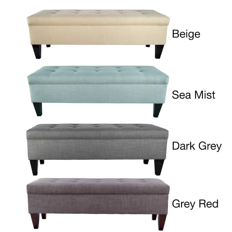 Banc de rangement ottoman capitonné Brooke