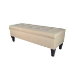 Banc de rangement ottoman capitonné Brooke