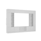 Meuble TV mural polyvalent éclairage LED - Convient aux téléviseurs jusqu'à 75 pouces