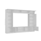 Meuble TV mural polyvalent éclairage LED - Convient aux téléviseurs jusqu'à 75 pouces