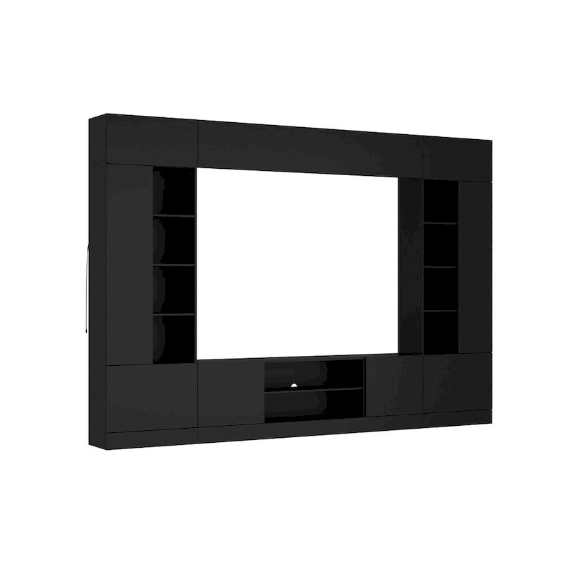Meuble TV mural polyvalent éclairage LED - Convient aux téléviseurs jusqu'à 75 pouces