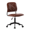 Chaise de bureau pivotante | Cuir PU capitonné | Hauteur réglable | Chaise de bureau à domicile
