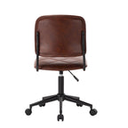 Chaise de bureau pivotante | Cuir PU capitonné | Hauteur réglable | Chaise de bureau à domicile