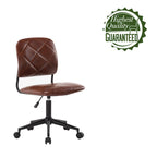 Chaise de bureau pivotante | Cuir PU capitonné | Hauteur réglable | Chaise de bureau à domicile