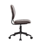 Chaise de bureau pivotante | Cuir PU capitonné | Hauteur réglable | Chaise de bureau à domicile