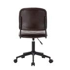 Chaise de bureau pivotante | Cuir PU capitonné | Hauteur réglable | Chaise de bureau à domicile