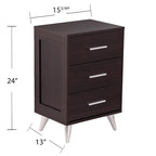 Table de chevet de rangement Mid-century moderne