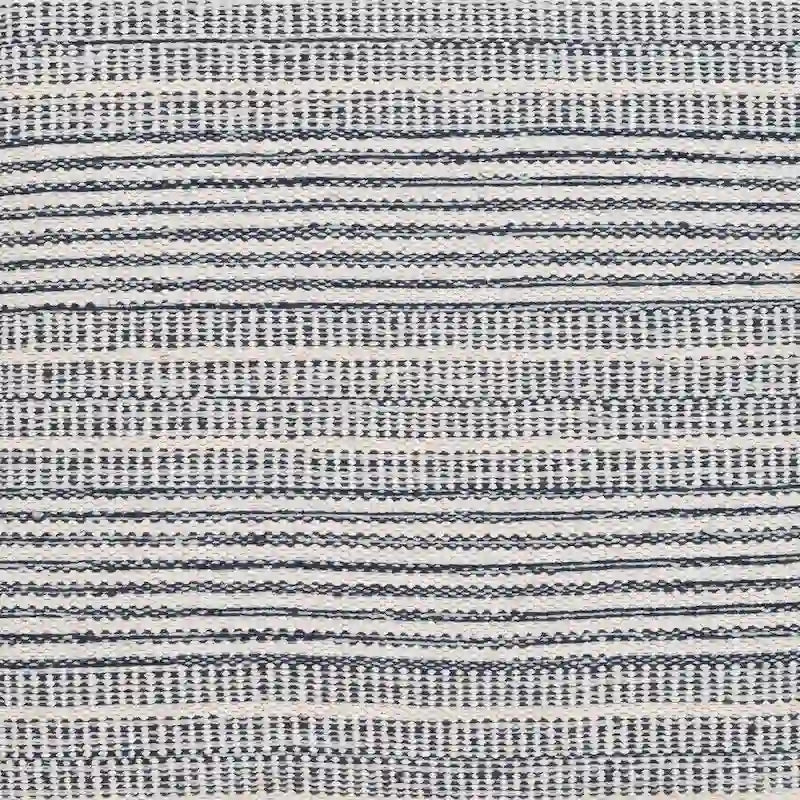 Pouf carré Skyla Farmhouse à rayures de 40 cm