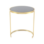 Tables d'appoint en métal noir et doré