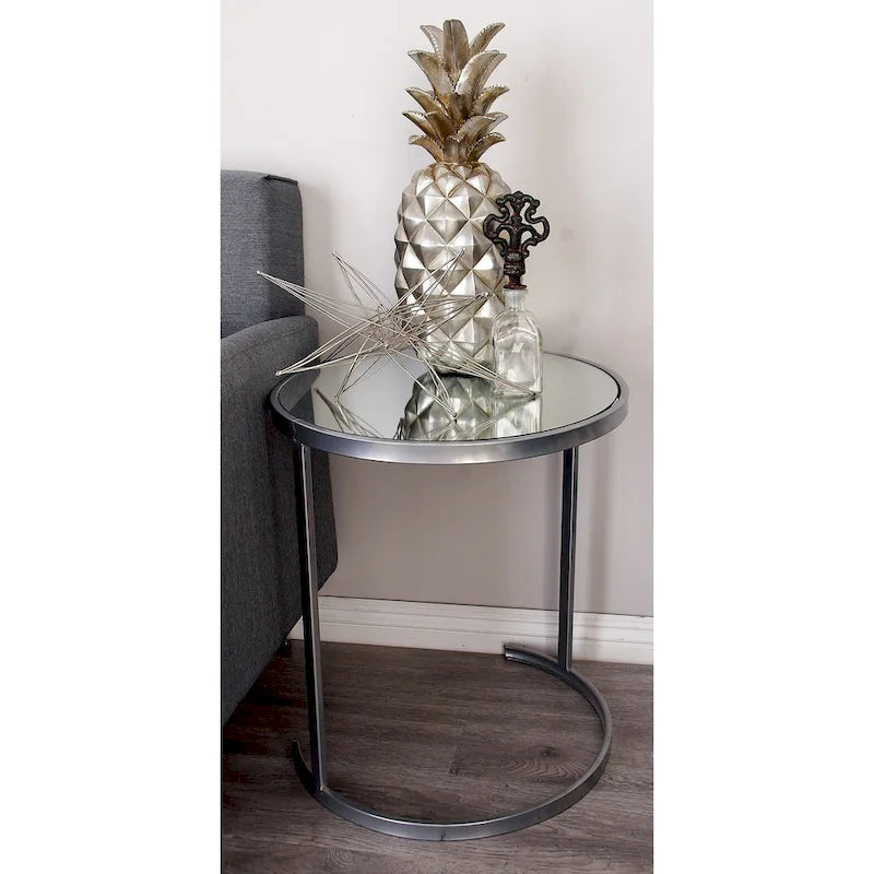 Tables d'appoint en métal noir et doré