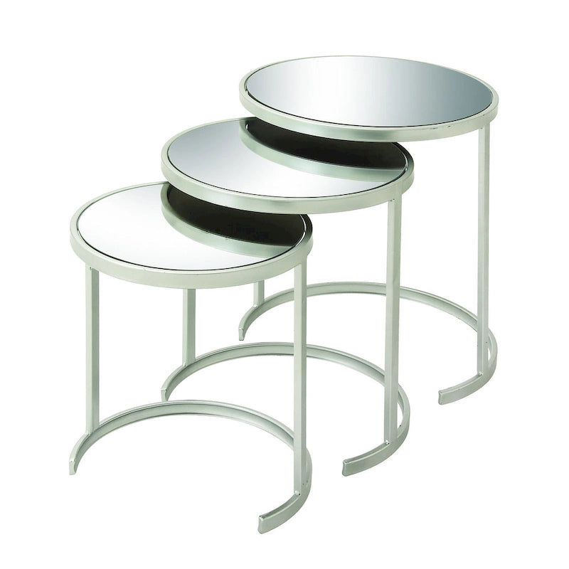 Tables d'appoint en métal noir et doré
