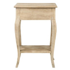 Table d'appoint en bois massif naturel non fini avec tiroir