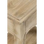 Table d'appoint en bois massif naturel non fini avec tiroir